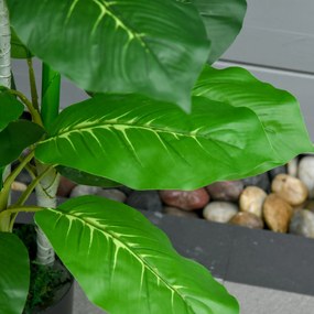 HOMCOM Sztuczne drzewko 95 cm, 33 liście, w doniczce do salonu | Aosom PL