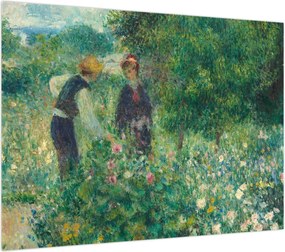 Obraz na szkle - Auguste Renoir, Picking Flowers, reprodukcje (70x50 cm)