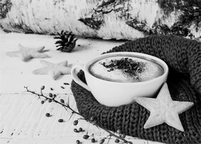Obraz na szkle - Zimowe cappuccino (70x50 cm)