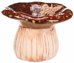 Ceramiczna miska do picia Grzyb tygrysi, 17 x 12 x17 cm, ceramika