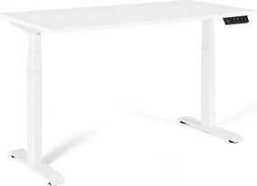 Elektryczne biurko komputerowe Active I 140x70 cm, stelaż biały / blat biały