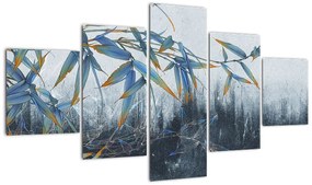 Obraz - Bambus na ścianie (125x70 cm)