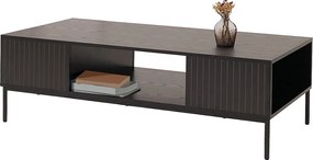 Stolik kawowy MCW-O39,  wygląd drewna czarny