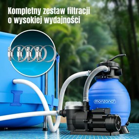 Filtr piaskowy do basenu AQUA 9 600 l/h, niebieska Monzana