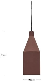 Lampa wisząca w kolorze terakoty z metalowym kloszem ø 15 cm Peralta – Kave Home