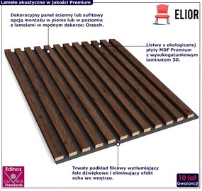 Panele akustyczne 6 szt. orzech K5-P50