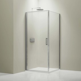 Ścianka prysznicowa narożna EX416S100 x 100 x 195 cm - Nano - 6 mm - Prawdziwe szkło