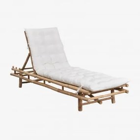 Leżak Bambusowy Gossy Bambus & Gardenia Biel - Sklum