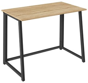 Zestaw do biura – składany stół ZARIMO 80×40 cm dąb sonoma + krzesło biurowe AVOLA VELVET różowe