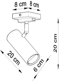 Biała lampa sufitowa 8x8 cm Mira – Nice Lamps