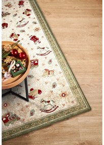 Zielony chodnik z mieszanki bawełny ze świątecznym motywem 80x200 cm Toy's Delight Green Christmas – Villeroy&amp;Boch