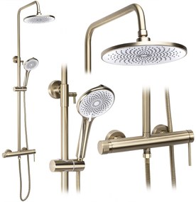 Zestaw natryskowy Rea Foss Clif Złoty Szczotkowany