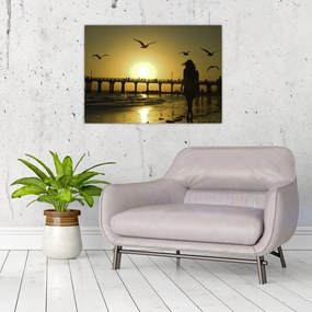 Obraz - Spacer po plaży (70x50 cm)