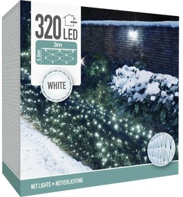 Zewnętrzna siatka świetlna, 300 x 150 cm, 320 diod LED, zimna biała, IP44, 3 m