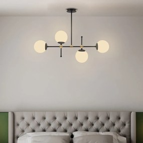 Czarna lampa wisząca Squid Lighting Kruva, wys. 57 cm