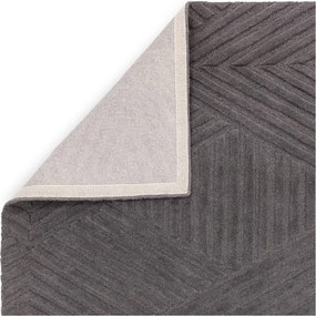 Antracytowy dywan wełniany 120x170 cm Hague – Asiatic Carpets