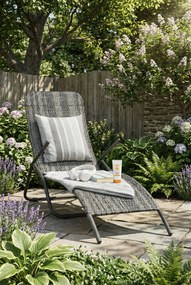 Składany leżak ogrodowy wodoodporny technorattan H9-S09