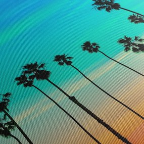 Obraz - Kalifornia (z zegarem) (90x30 cm)