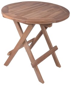 Okrągły stolik ogrodowy z litego drewna tekowego ø 50 cm Luang – Garden Pleasure