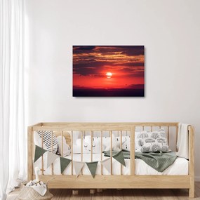 Obraz na szkle - kolorowe słońce (70x50 cm)