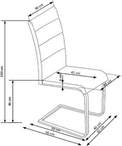 Krzesło K85 Halmar eco skóra