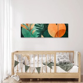 Obraz - Geometryczne motywy naturalne (170x50 cm)