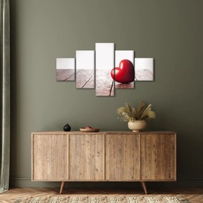 Obraz drewnianego serca (125x70 cm)