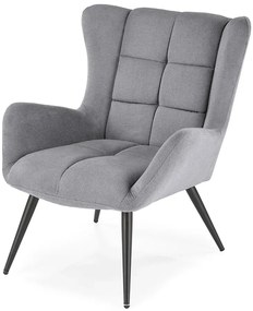Popielaty wypoczynkowy fotel uszak C5-B36
