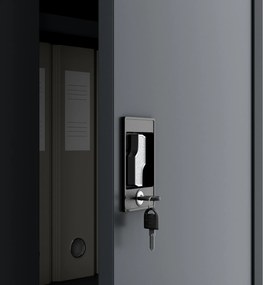 Szafa metalowa biurowa, warsztatowa antracytowa JAN D600 900 x 1850 x 600 mm