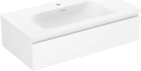Mexen Orio szafka łazienkowa 90 cm z umywalką Vela, 1 szuflada, biała mat - 91A10-09023-1-BF01-W23M01