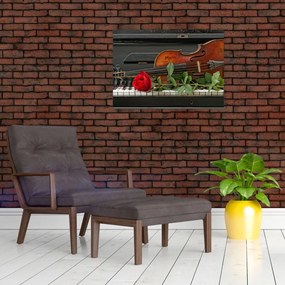 Obraz na szkle - Pamięć muzyka (70x50 cm)