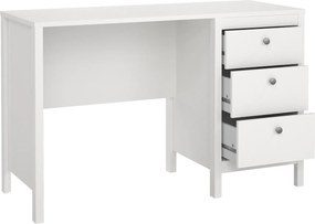 Biurko komputerowe Madrid 3 szuflady biały mat
