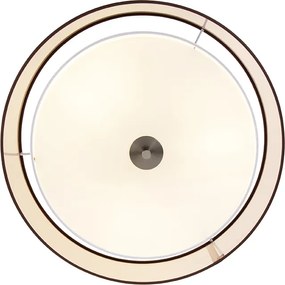 Inteligentna lampa sufitowa brązowa z białym kloszem 50 cm 3-źródła światła z 3 Wifi A60 - Drum Duo