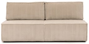 Kanapa Solvero z funkcją spania - jasny beż plusz Tilia 01