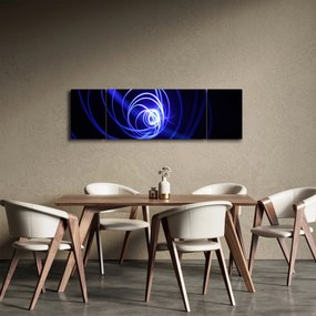 Obraz niebieskich spiral (170x50 cm)