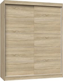 Przesuwna szafa dwudrzwiowa 160 cm dąb sonoma H9-W18