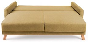 Żółta sofa rozkładana Bonami Selection Pop
