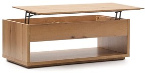Stolik w dekorze dębu w naturalnym kolorze 60x120 cm Alguema – Kave Home