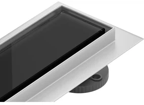 Mexen Flat 360° MGB odpływ liniowy obrotowy 70 cm, czarne szkło - 1026070-40