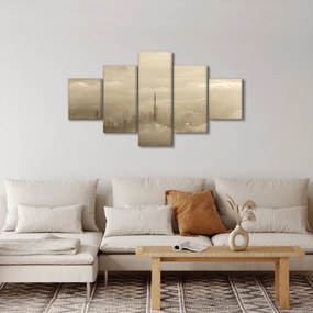 Obraz miasta w chmurach (125x70 cm)