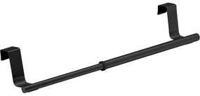 Wenko Regulowany uchwyt na ścierki ze stali nierdzewnej 22-35 cm, czarny, S
