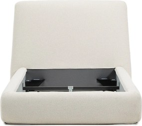 Beżowe tapicerowane łóżko jednoosobowe bez stelaża 90x200 cm Martina – Kave Home