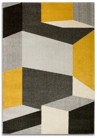 Dywan nowoczesny Lara Iluzja szaro-żółty 200 cm x 290 cm