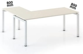 Narożne biurko PRIMO SQUARE, 180x180 cm, buk