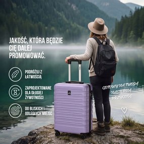 Zestaw walizek podróżnych NEW YORK, 3-elementowy, ABS, jasnofioletowy Deuba