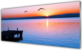 Panel Szklany Molo O Złotej Godzinie