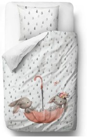 Dziecięca pościel z satyny bawełnianej Butter Kings Fox Bunnie, 140x200 cm