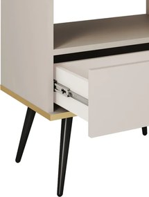 ORIANA Szafka nocna S 54 beżowa | nogi czarne