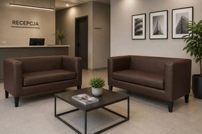 Sofa Monaco : Kolor nogi - Venge, Kolor tkaniny - EKO-SKÓRA - 2D, Typ tkaniny - Eko-skóra , Wysokość nogi - 20 cm