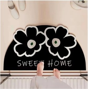 Czarny dywanik łazienkowy 60x100 cm Miedo – Foutastic